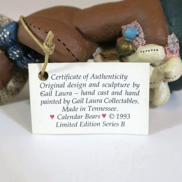 GAIL LAURA Barbara Calendar Bears April 1993 Easter Limited Edition Series B - Picture 7 of 12